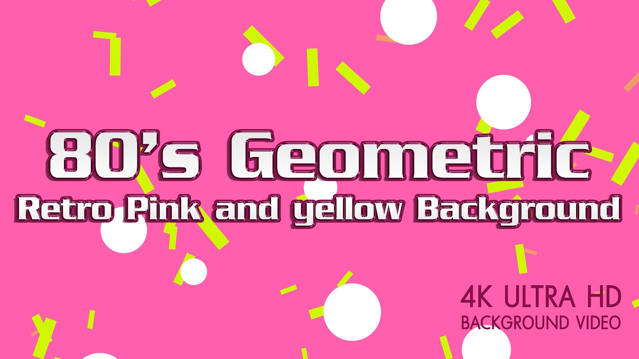 80s background video :  Vintage pink geometric