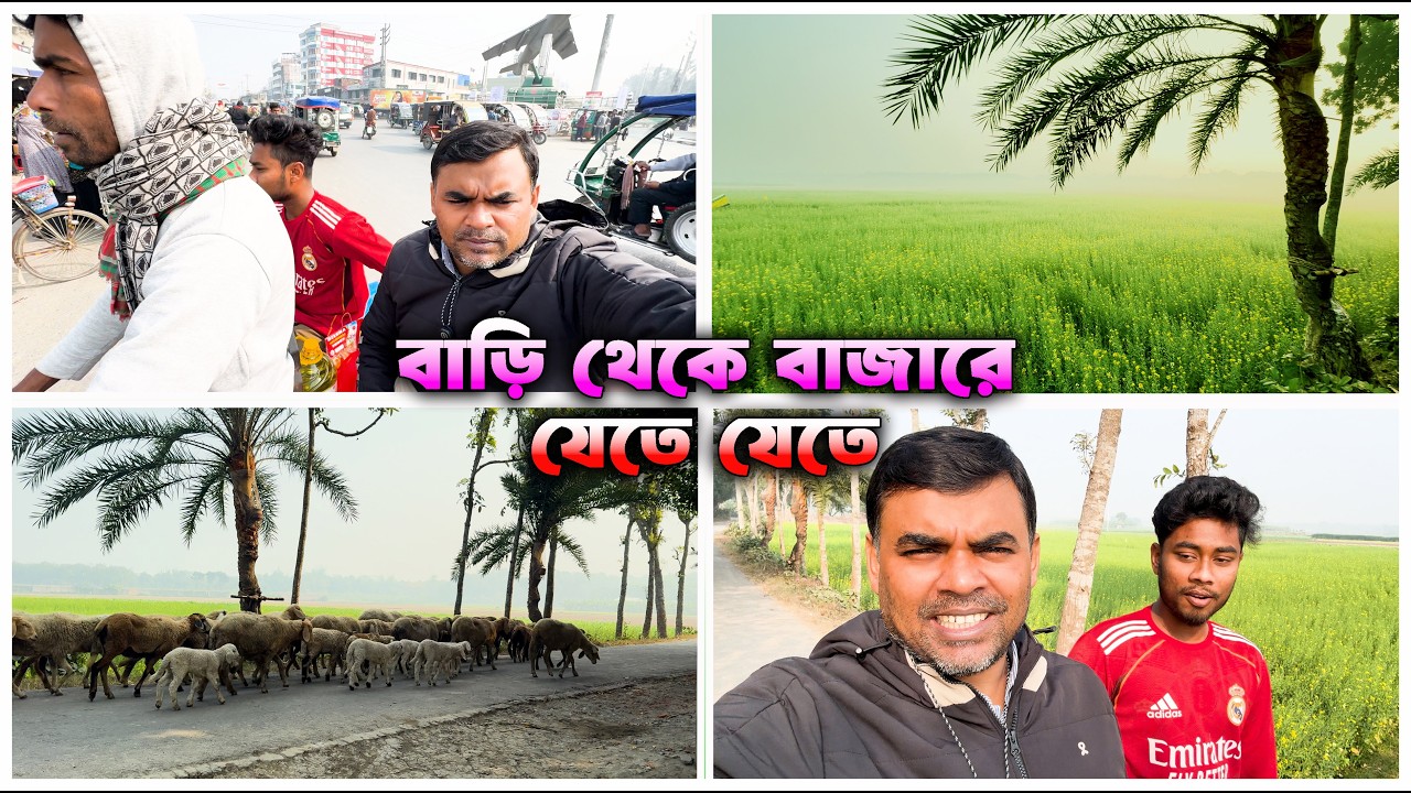 বাড়ি থেকে বাজারে যেতে যেতে 🏡/ আফরাহিম এর দাদার বাড়ি/ Village Toor/ Ronzu Mir VLOG #kushtia