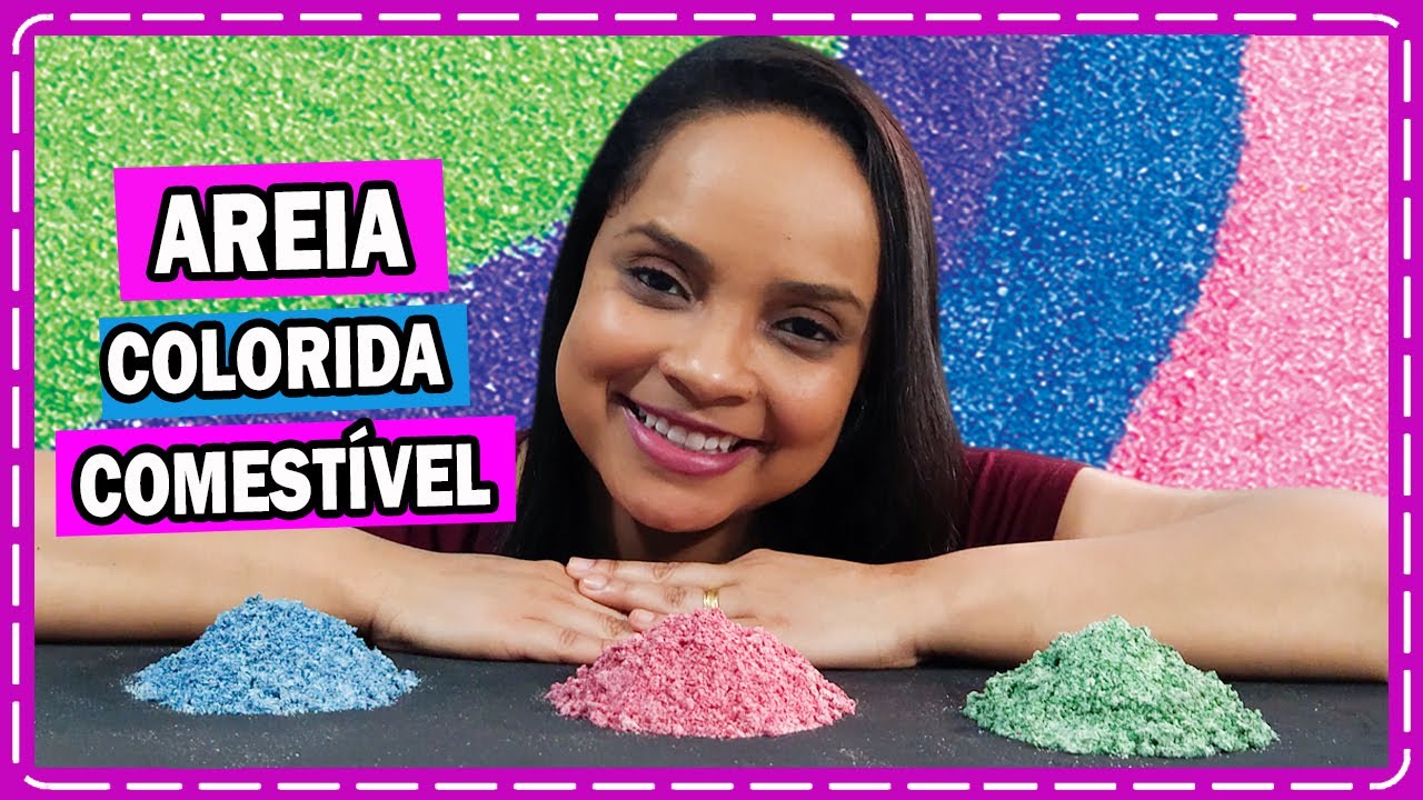 COMO FAZER AREIA COLORIDA E COMESTÍVEL | ATIVIDADE SENSORIAL- Samanta Santos