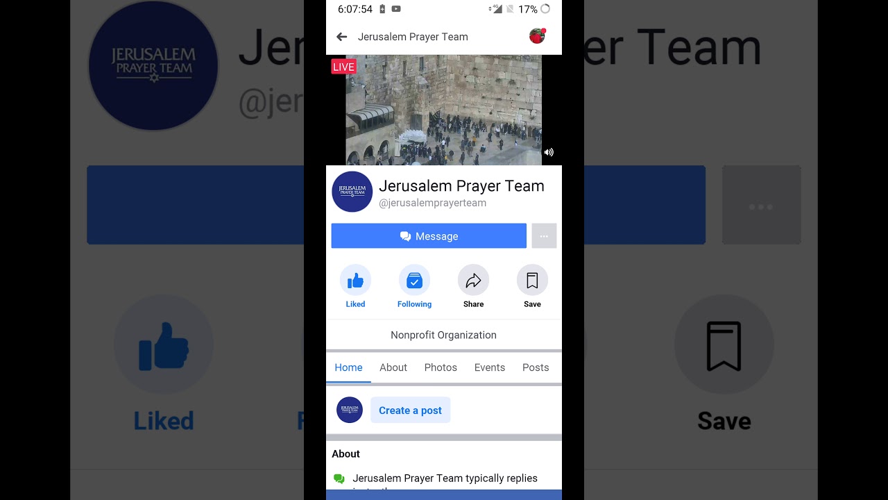 Jerusalem Prayer Team live