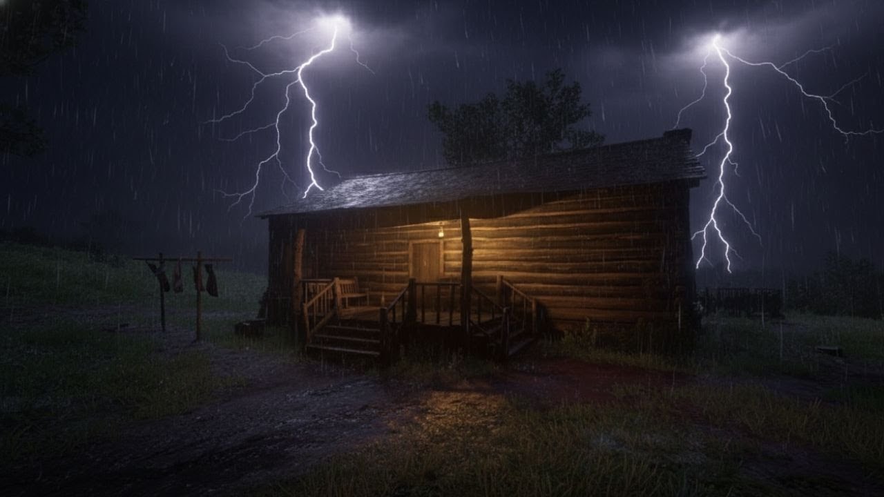 ASMR Heavy Rain on Window at Night ⛈️ Deep Sleep & Instant Relaxation (No Music)