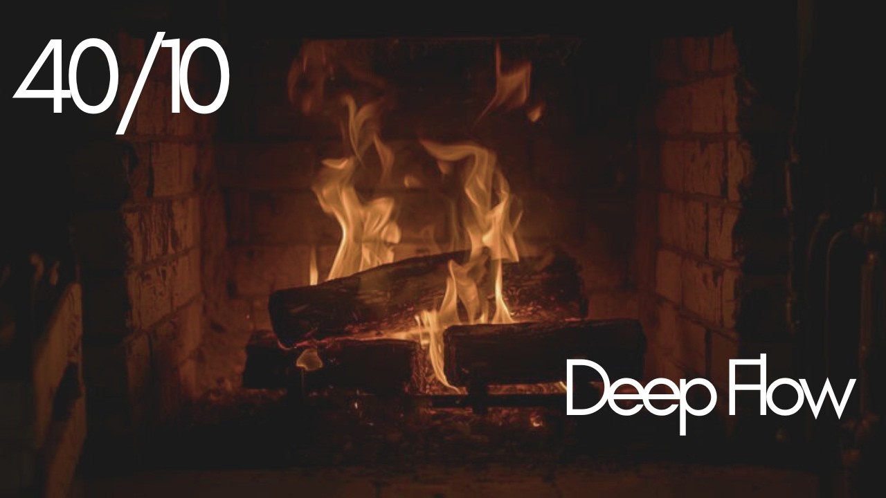 40/10 Pomodoro Timer (2.5 Hours) | Fireplace Ambience for Studying