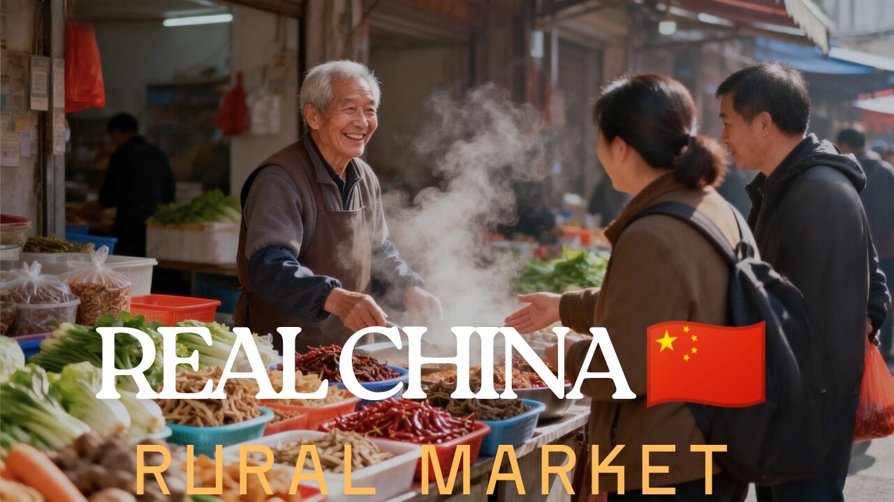 Inside a Real Rural Market in China 🇨🇳 | Authentic Village Life, Street Food & Local Culture