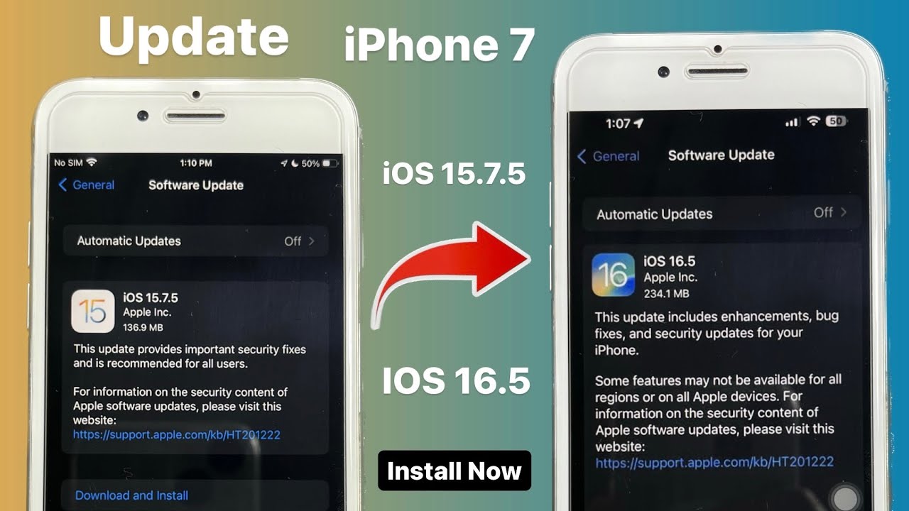 Обновление iOS 15.7.5 до iOS 16.5 &mdash; конвертация iPhone 7 в iOS 16
