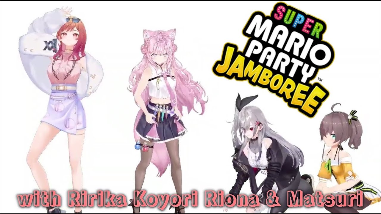 cute 3D moments from RiRiRiRi Mario Party (Matsuri, Koyori, Ririka & Riona) EN SUBS