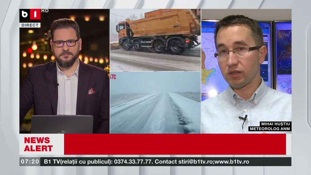 ULTIMELE DATE ANM: COD GALBEN DE NINSORI ȘI VISCOL LA MUNTE_Știri B1TV_4 ian. 2026
