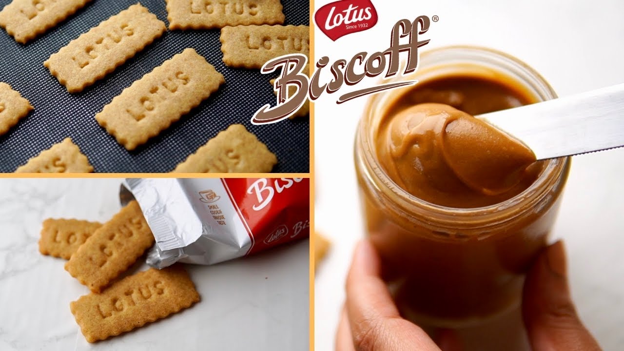 زبدة اللوتس وبسكوت اللوتس بأسهل طريقة وأبسط مقادير!Biscoff cookies