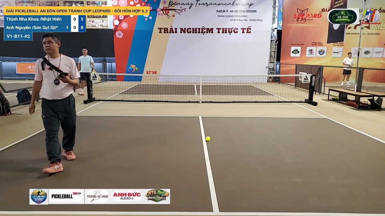 LIVE | GIẢI PICKLEBALL AN ĐỒN OPEN TRANH CUP LEOPARD - ĐÔI HỖN HỢP 6.3 | V1-B11-#2