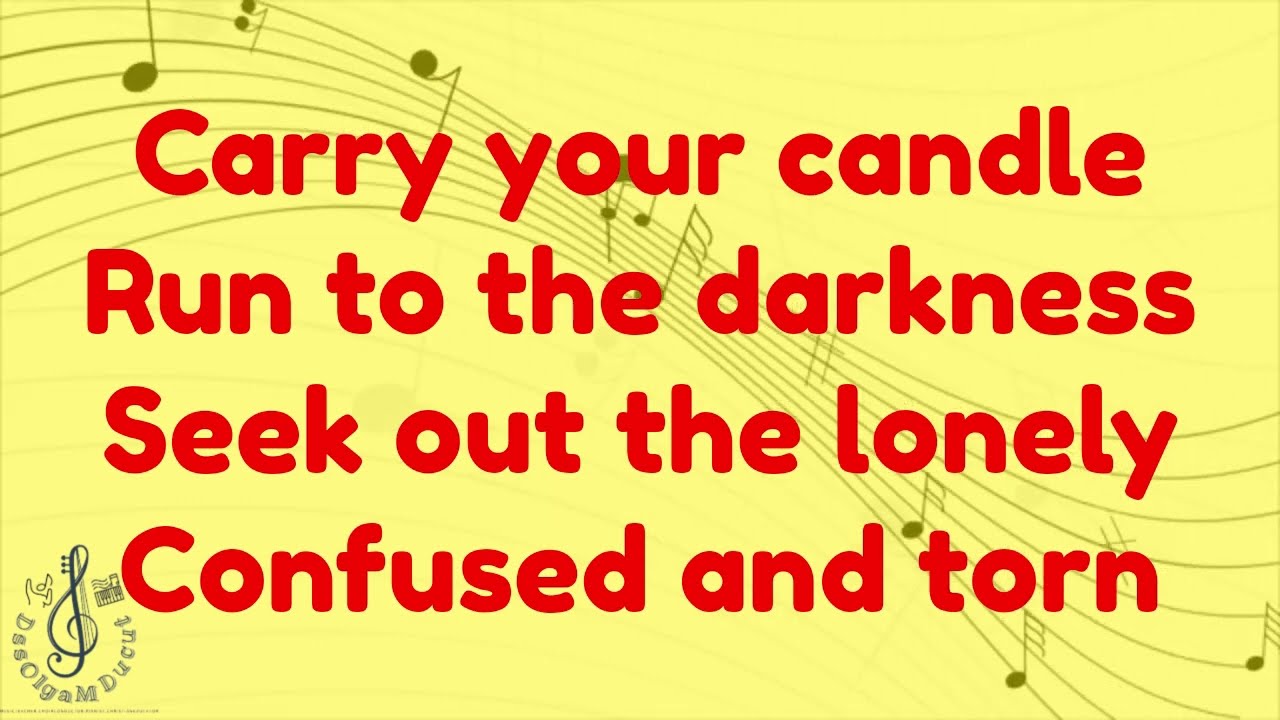 Go Light Your World with Send the Light video lyrics for choir vocal