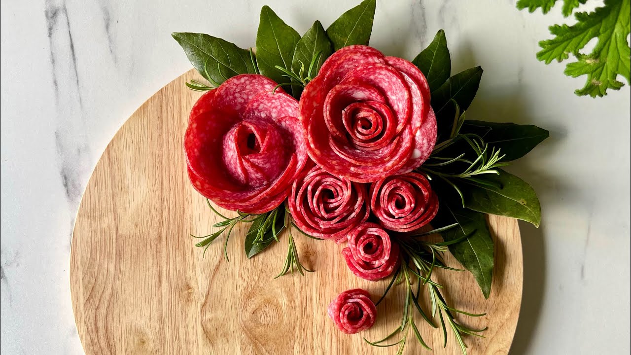 How to Make Salami Roses in 4 Different Ways | Easy Charcuterie Board Decoration Tutorial 🌹