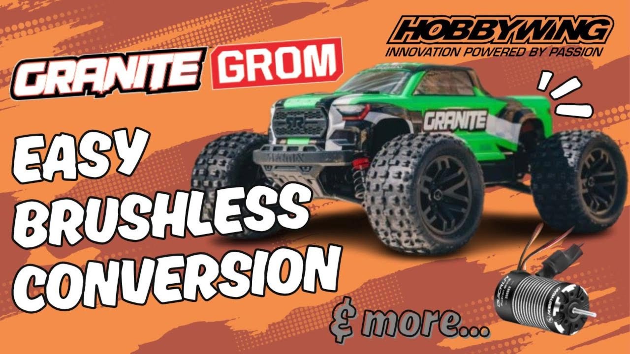 Granite Grom Brushless conversion Quickrun Fusion mini16 #arrma #upgrade #rccar #rc #hobbywing #bash