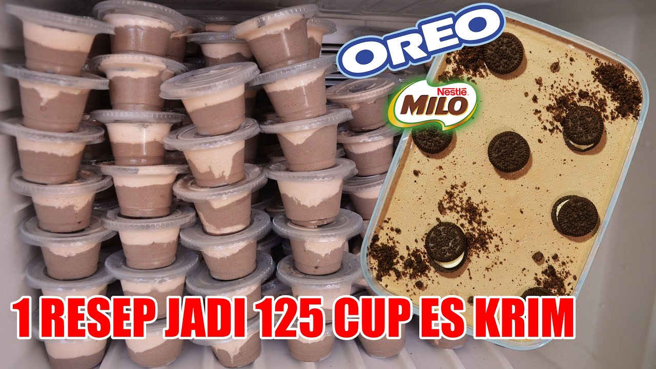 Es Krim Milo Oreo Lembut & Padat + Tips & Trik