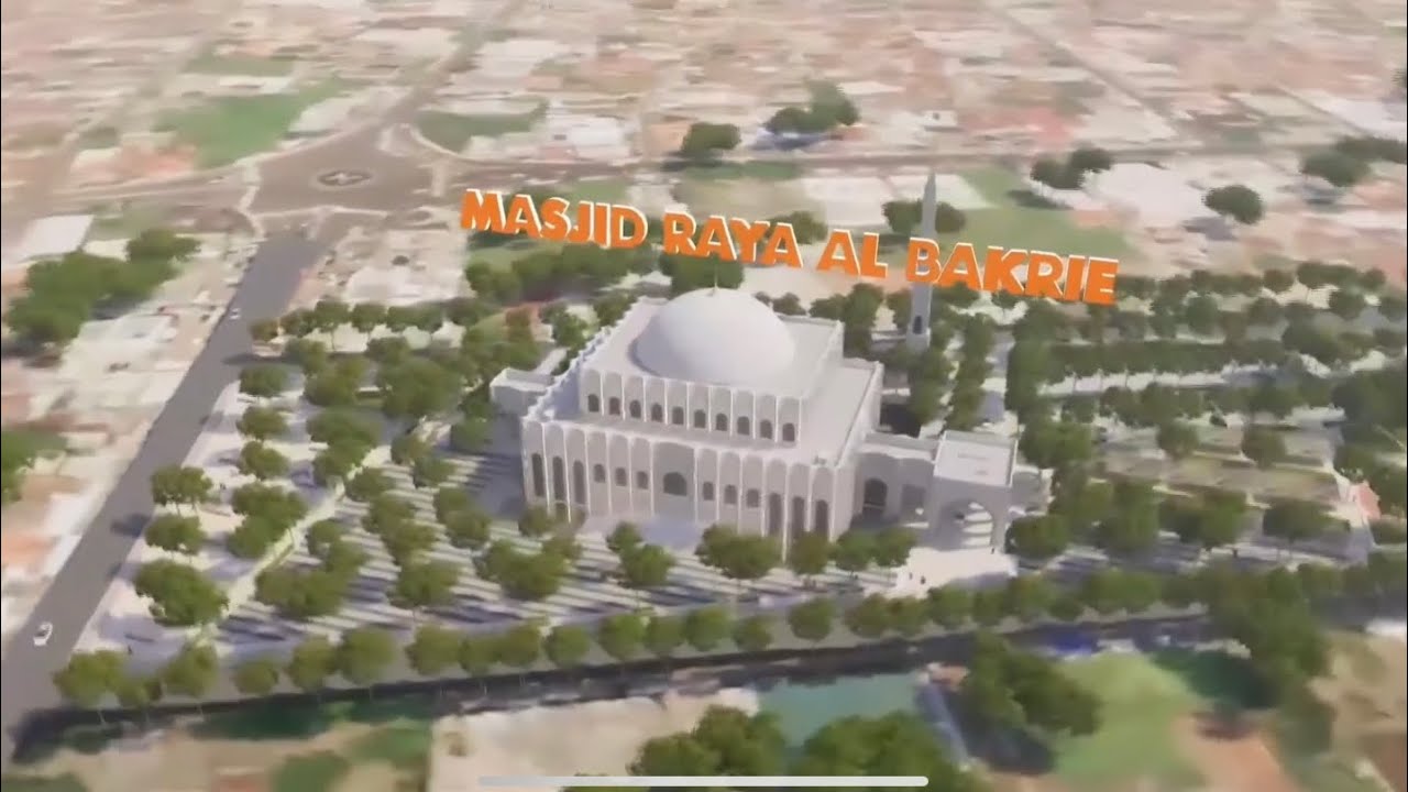 Video Desain / Rendering Masjid Raya Al-Bakrie Enggal, Bandar Lampung