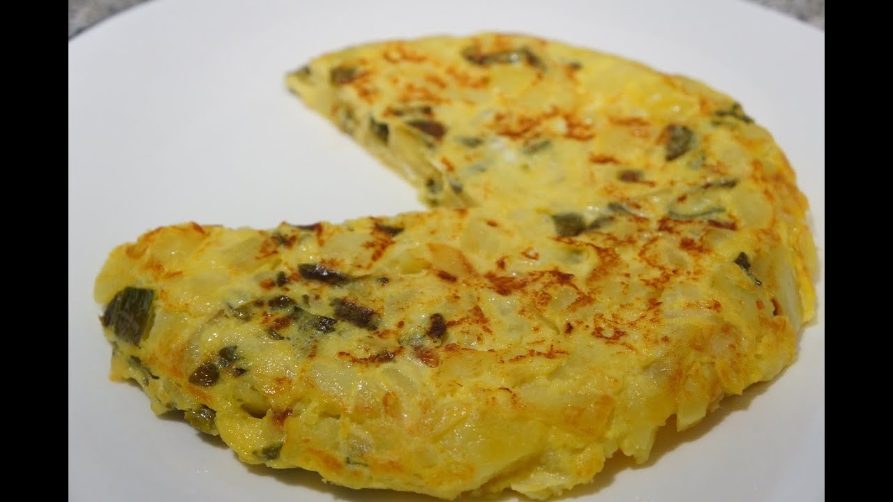 Tortilla de patatas con pimientos