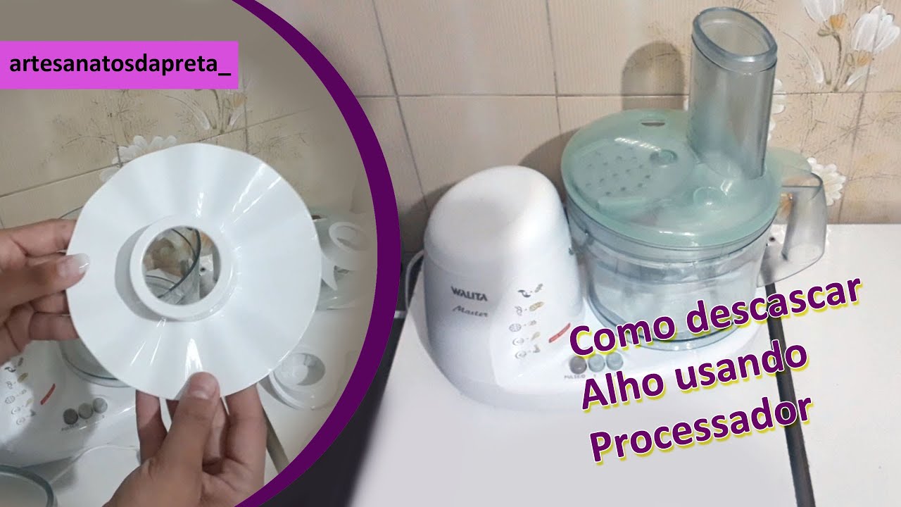 Descascando alho com o processador walita master #processadordealimentos