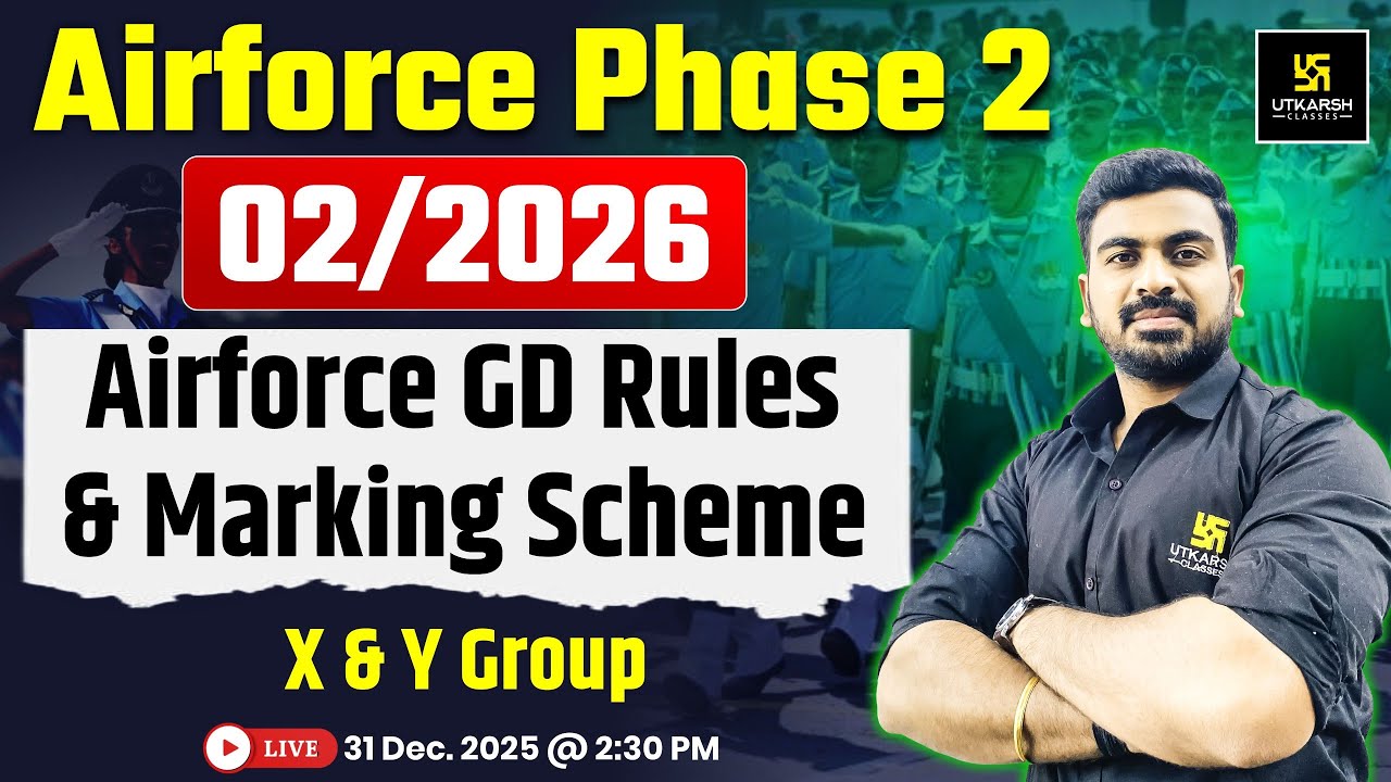 Airforce X-Y Group GD LIVE 🔥 2 | Airforce GD Rules & Marking Scheme | Utkarsh Defence Academy