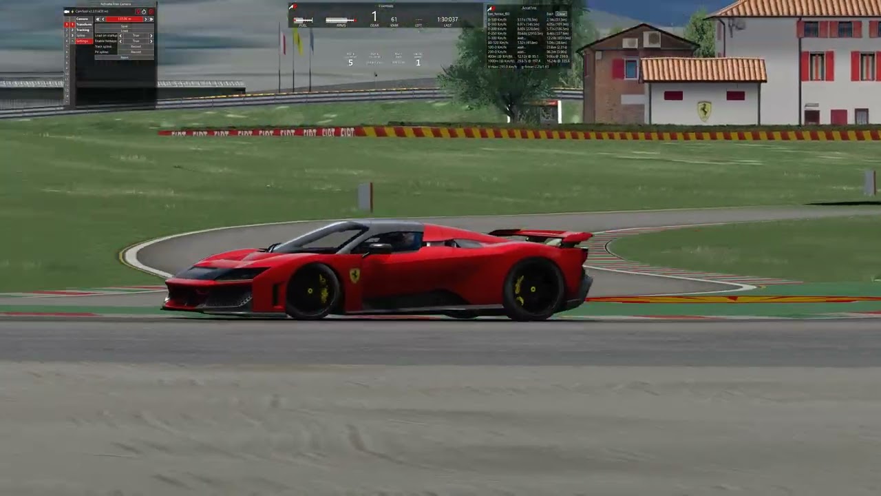 Assetto corsa, Ferrari F80, WIP#0, Physics Test, Accelation, Fiorano Lap Time Check