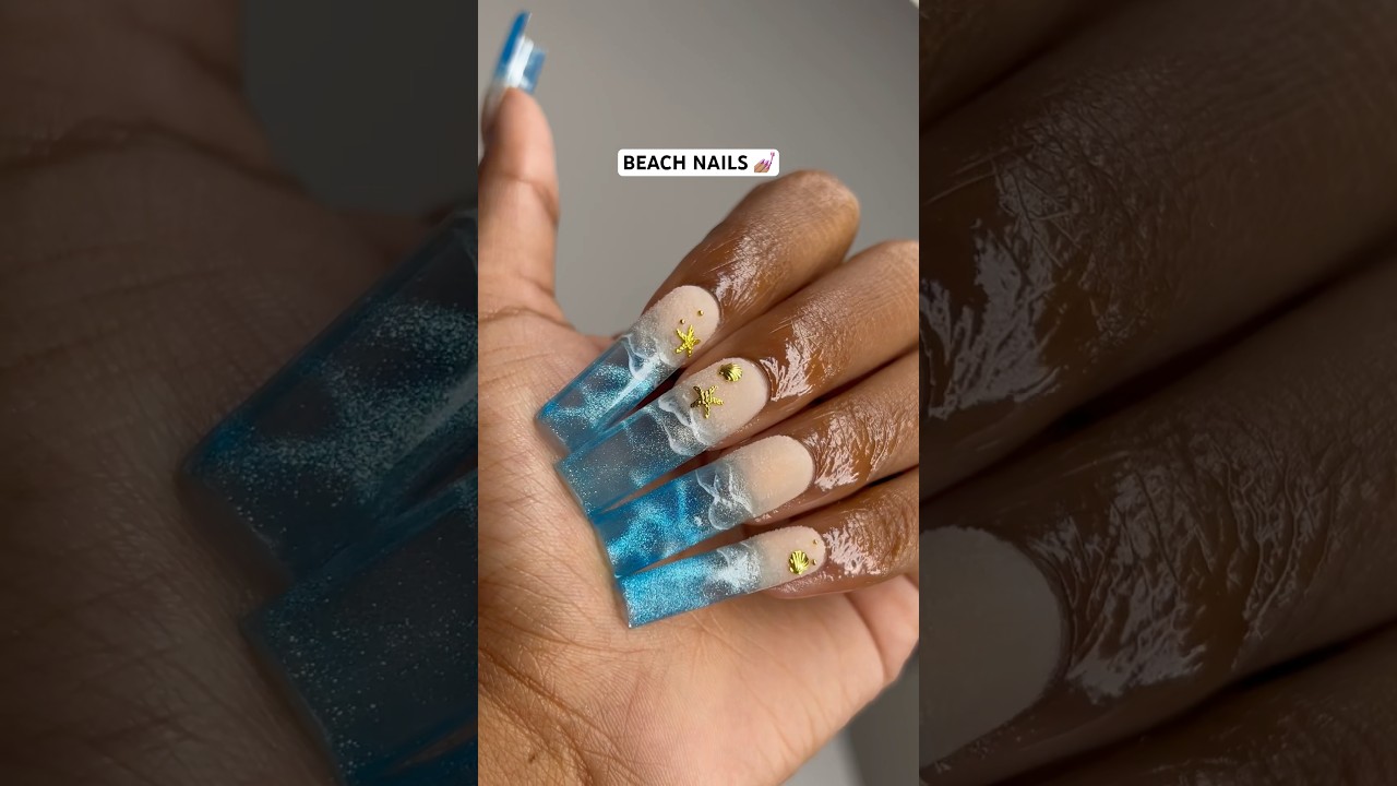 Beach nails 💅🏽💅🏽 #nails