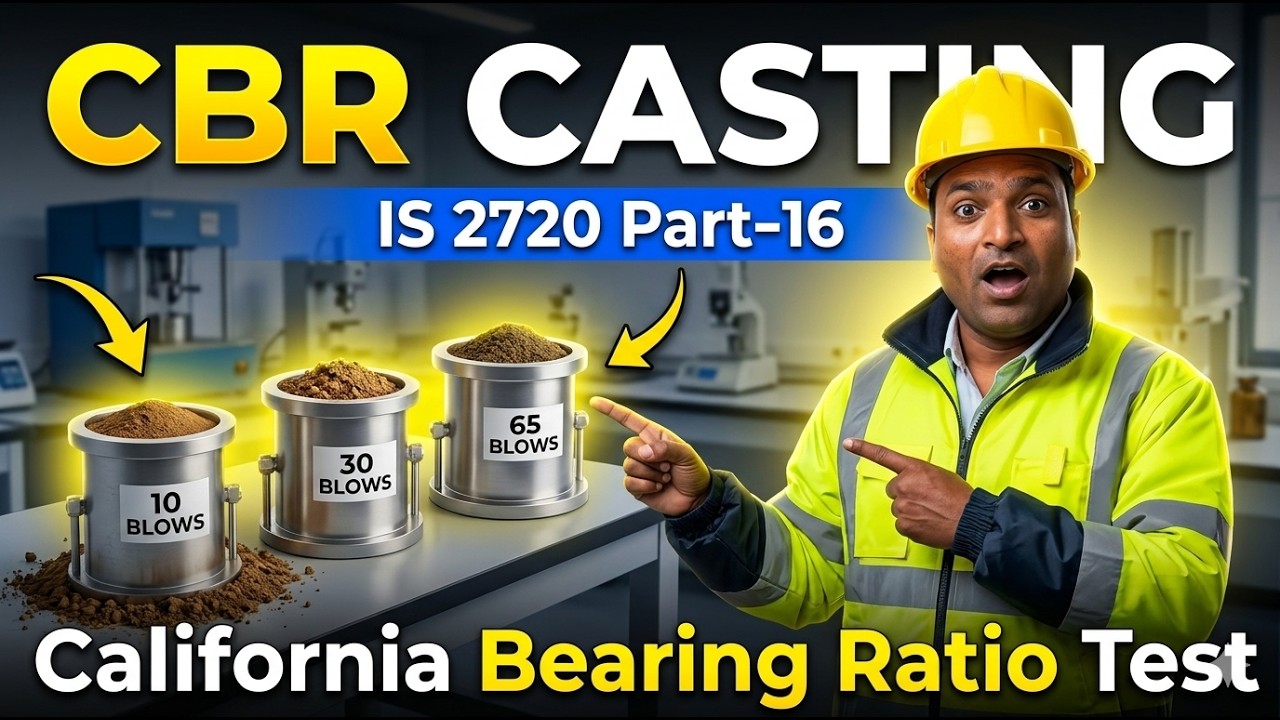 CBR Casting as per IS 2720 Part-16 | 10, 30 & 65 Blows | California Bearing Ratio Test