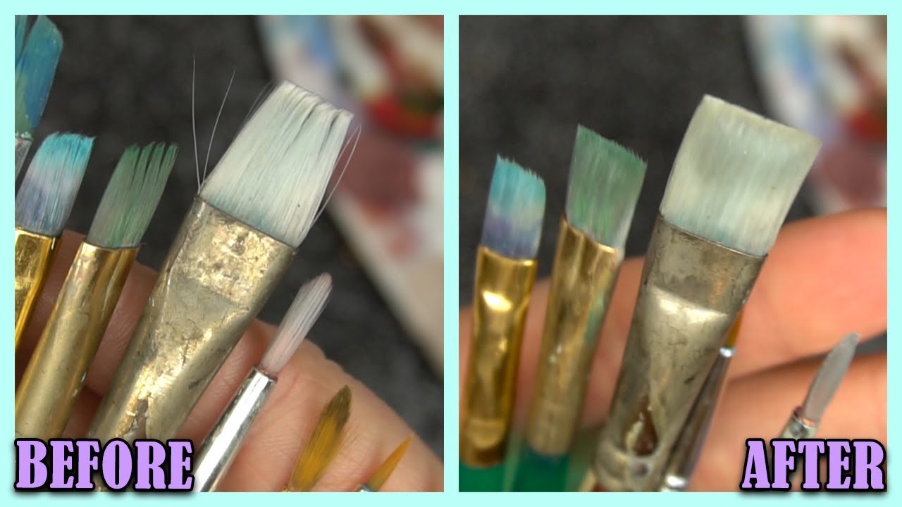 How To Fix Old Brushes-- ART HACK