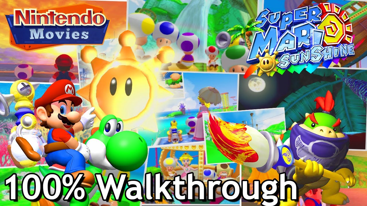 Super Mario Sunshine - Complete 100% Walkthrough (Full Game, All Shines, Super Mario 3D All-Stars)