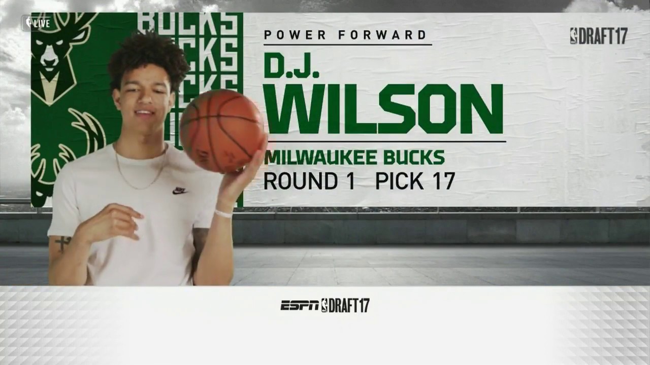D.J. Wilson Drafted 17th Overall By Milwaukee Bucks in 2017 NBA Draft