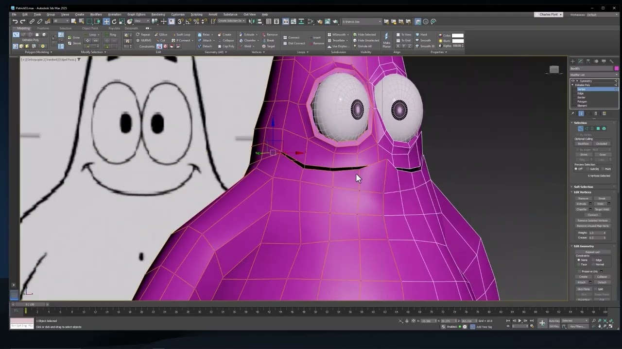 3Ds Max: Patrick Character 08/10