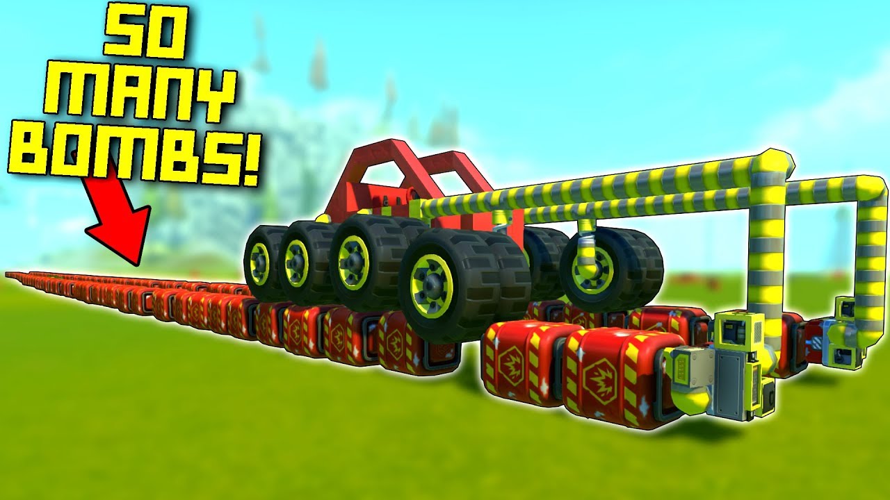 This Car ACTUALLY Drives On Bombs Without Exploding Now! - Scrap Mechanic Gameplay