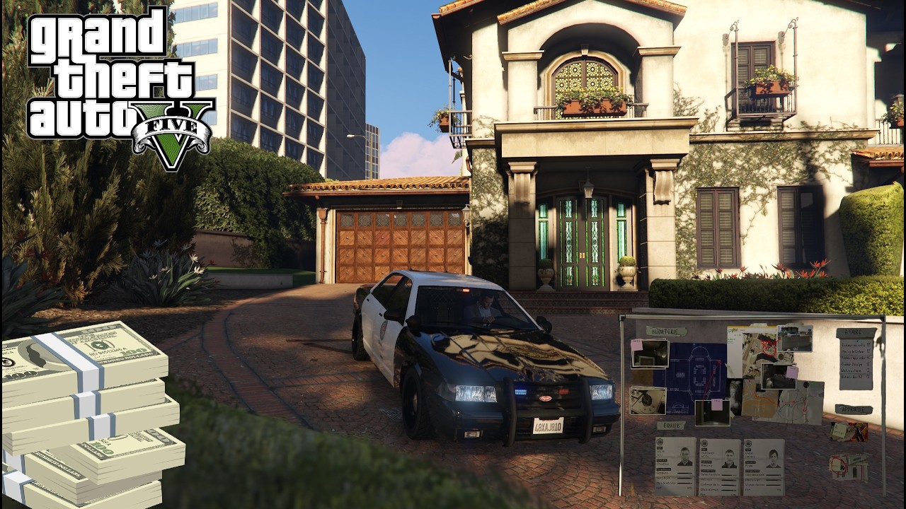 GTA 5 #4 préparation du première braquage de franklin et micheal  récupère les marchandise première