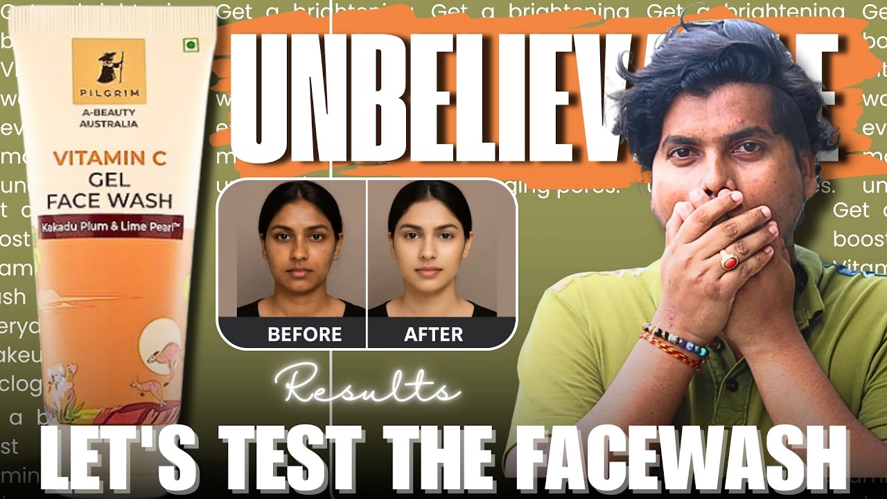 Unbelievable Results! Pilgrim Vitamin C Facewash Test | Before & After Review in Telugu