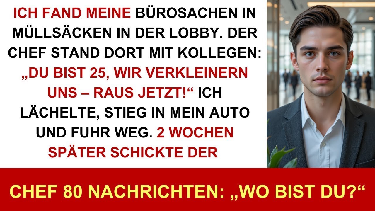 Ich kam von einer Dienstreise zurück und fand meine Bürosachen in Müllsäcken in der Lobby vor