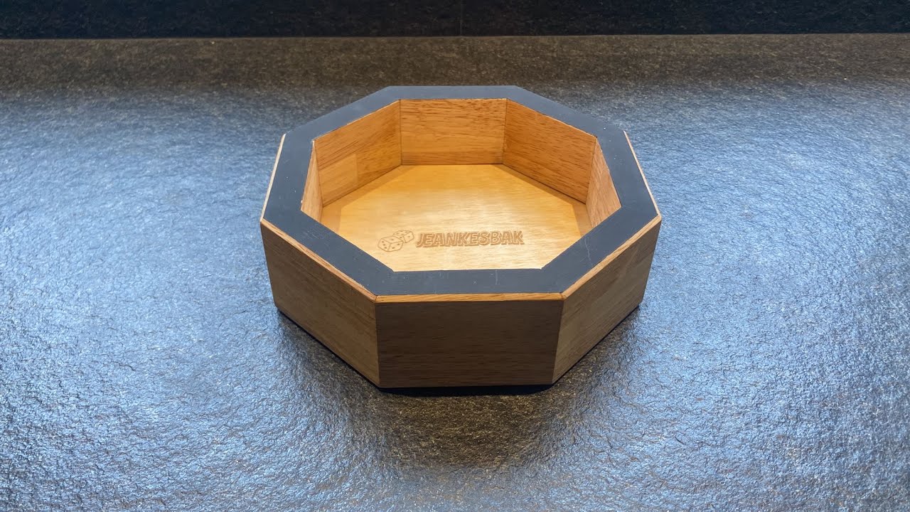 Octagonal Wooden Dice Tray 🎲