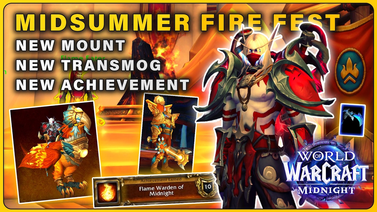 New MOUNT & Items for Midsummer Fire Festival 2026 in WoW Midnight