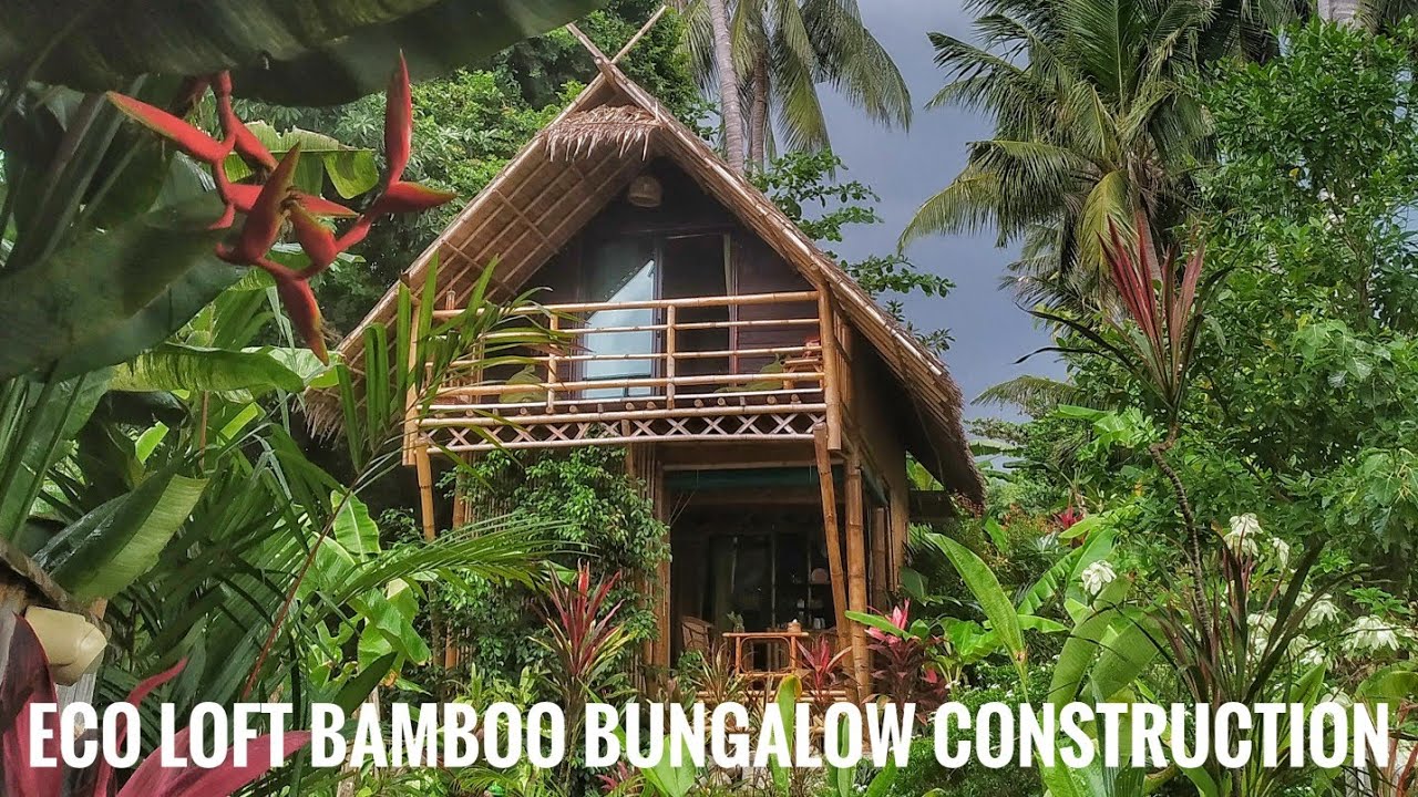 ECO Loft Bamboo Bungalow construction process. Koh Phangan.