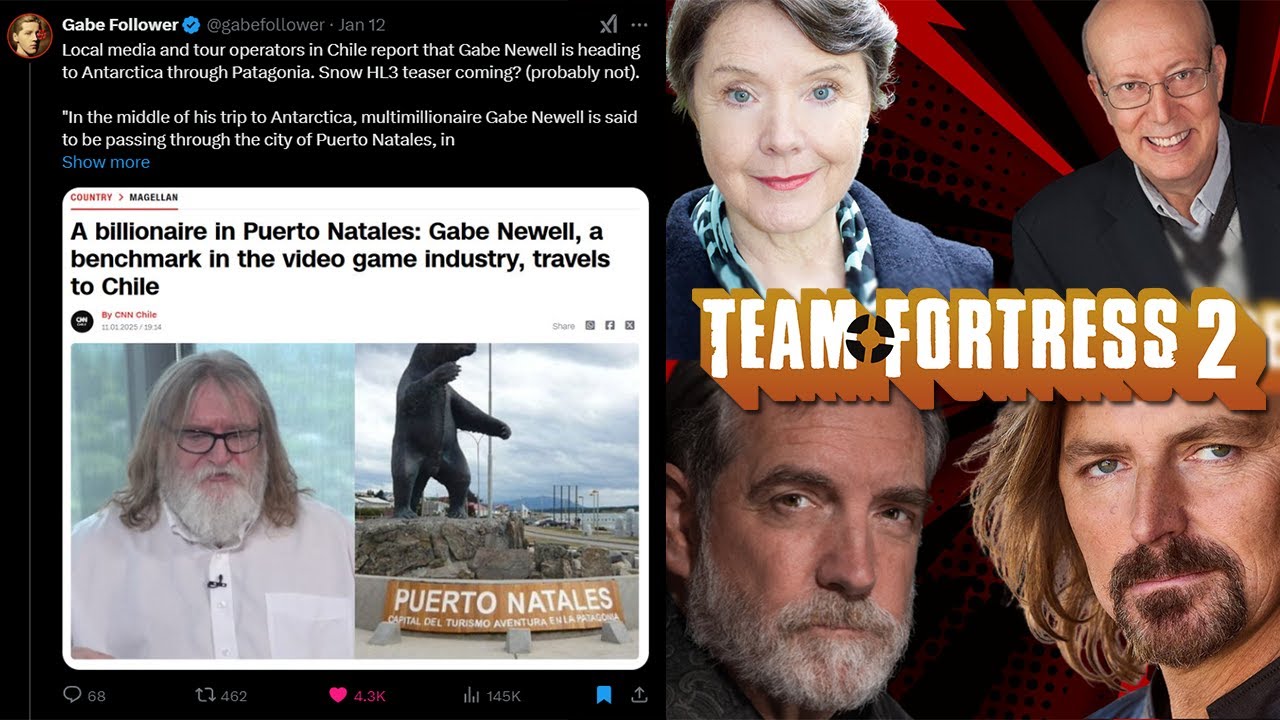 GABE NEWELL EN CHILE Y LOS ACTORES DE VOZ DEL TF2 EN UNA NUEVA AVENTURA
