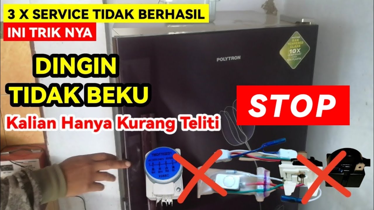 GAMPANG,, KULKAS POLYTRON 2 PINTU DINGIN TAPI TIDAK BEKU, INI TRIKNYA
