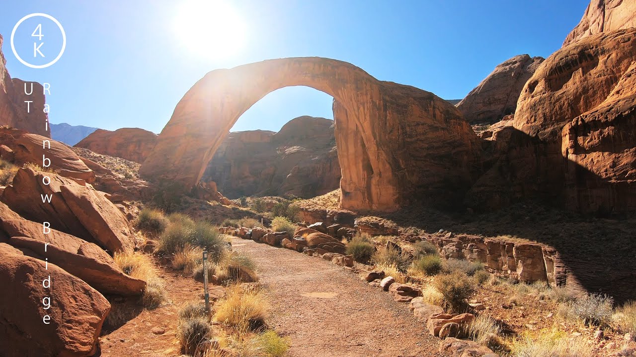 UT Rainbow Bridge National Monument - Lake Powell, Utah 4K