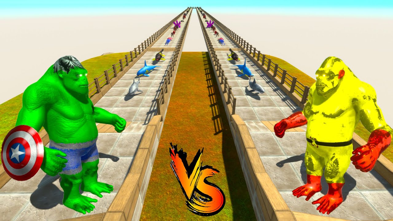 SAITAMA GORO vs HULK GORO Who is Faster and Stronger? - Animal Revolt Battle Simulator