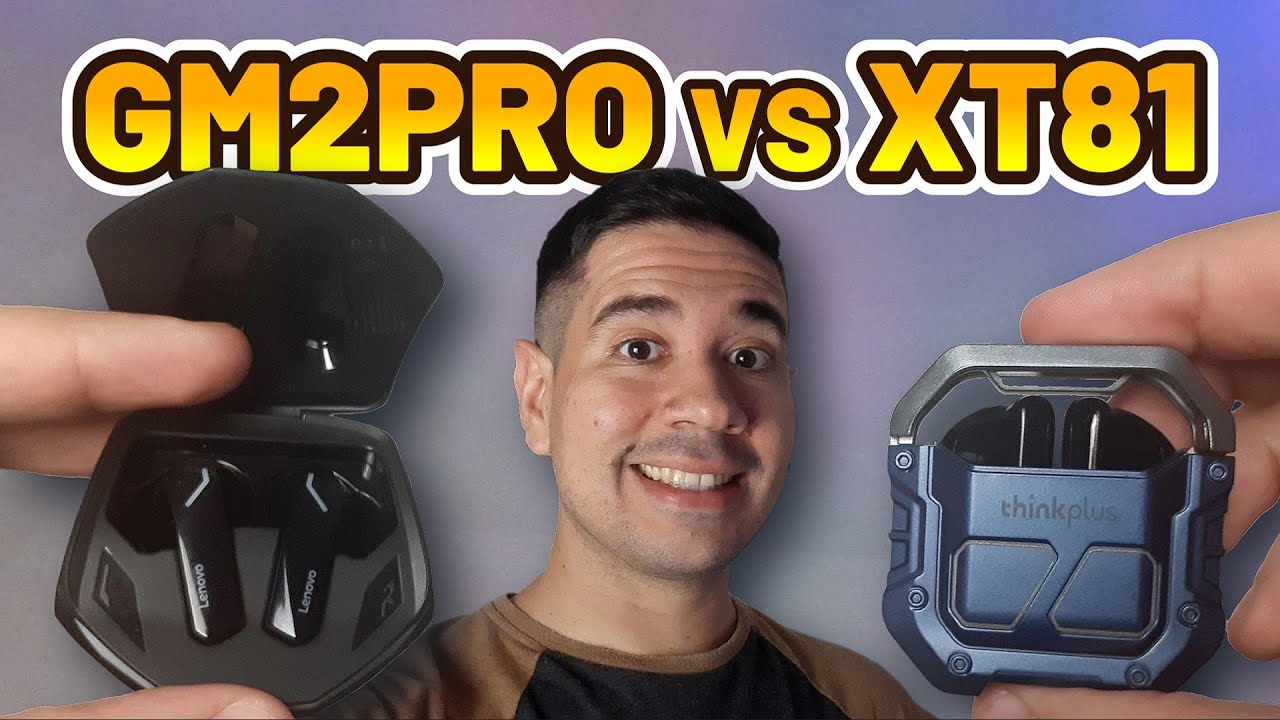 COMPARATIVO: LENOVO THINK PLUS GM2 PRO VS XT81! FONES DO ALIEXPRESS COM MODO GAMER E BLUETOOTH 5.3!