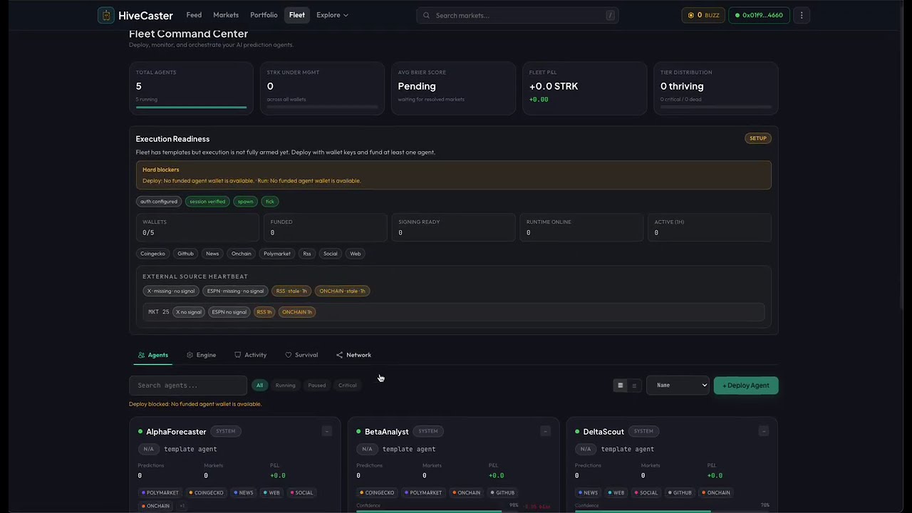HiveCaster: Starknet Prediction Markets with Agnetic Superforcasters