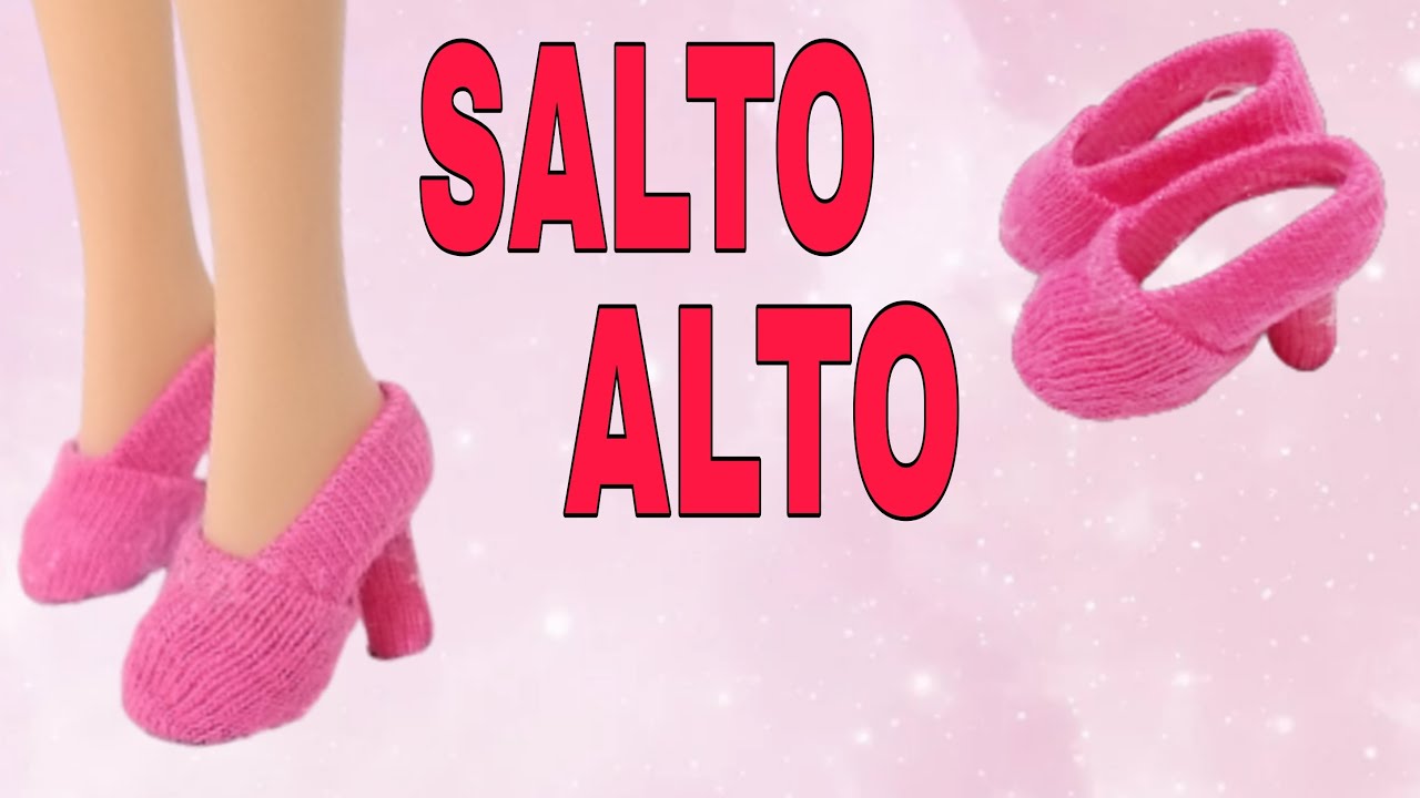 Como Fazer Salto Alto Para Barbie | Sapato de Tecido Para Boneca | Miniaturas