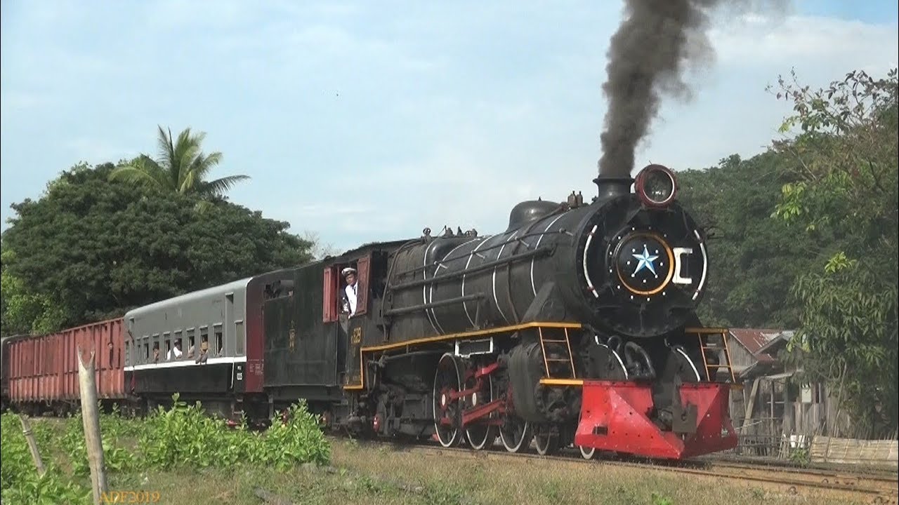 Myanmar - Railcar & Steam Pacific on Passenger. December 2018