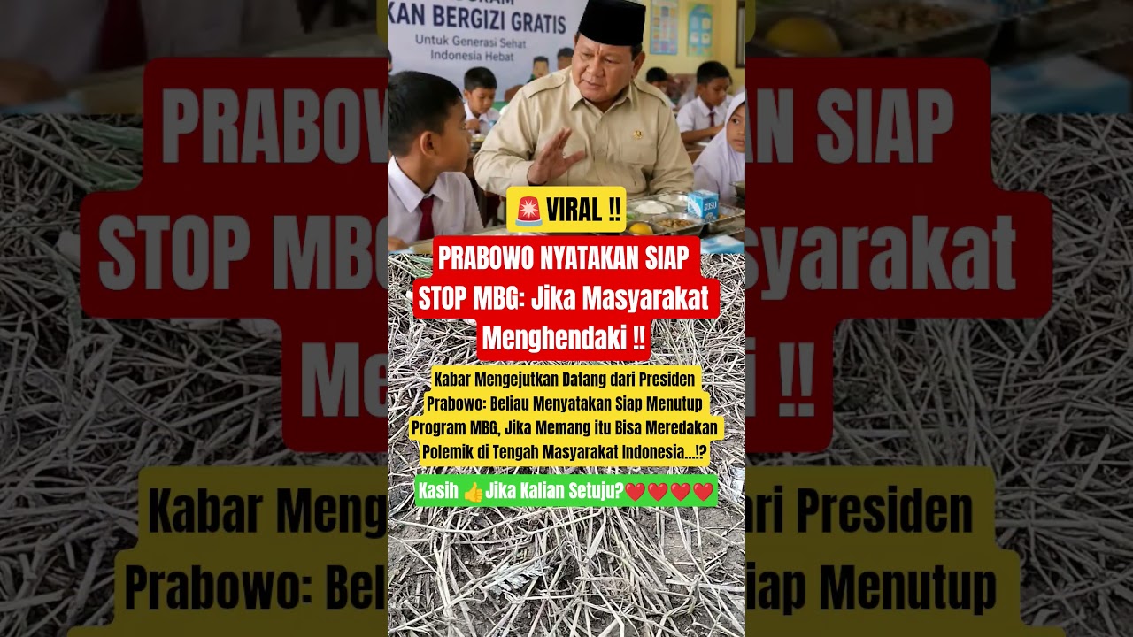viral prabowo mau menstop MBG??😱#shorts #shortvideo #shortsviral #news #kabarterbaru#update#prabowo