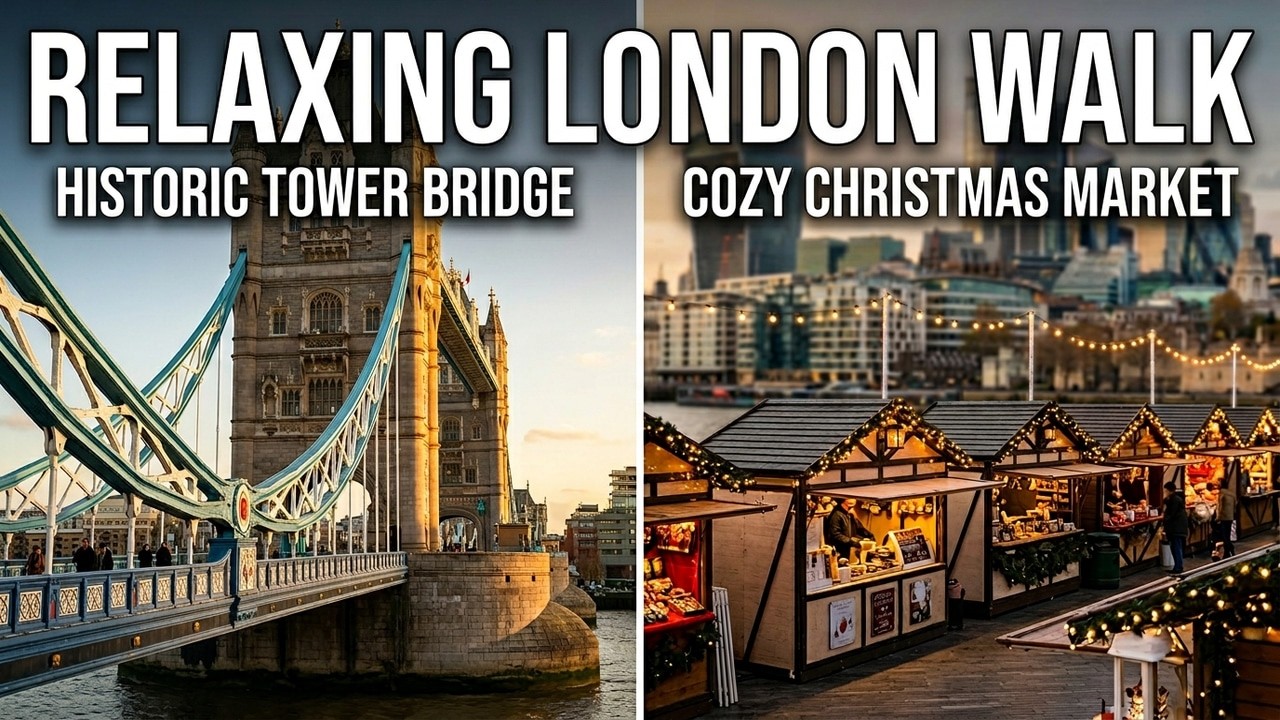 The most relaxing walk in London | Tower Bridge | 4k