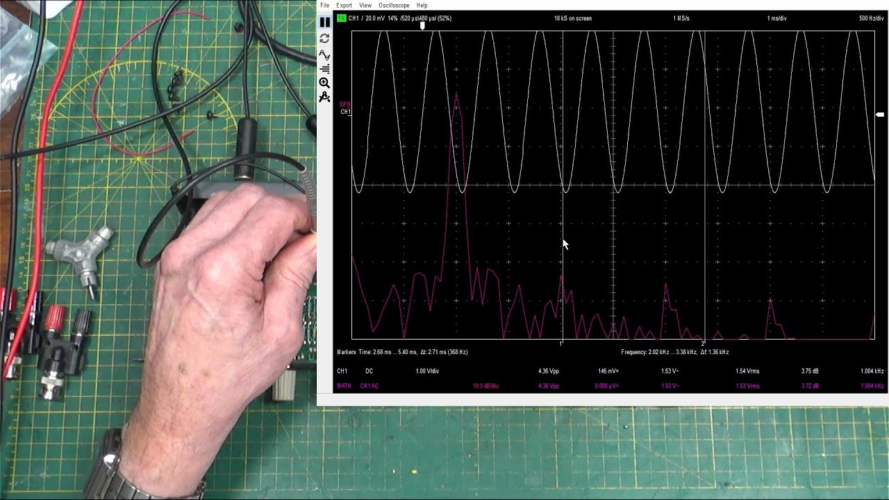 Symetrix 525 - How to use FFT on a Cheap Hantek Scope