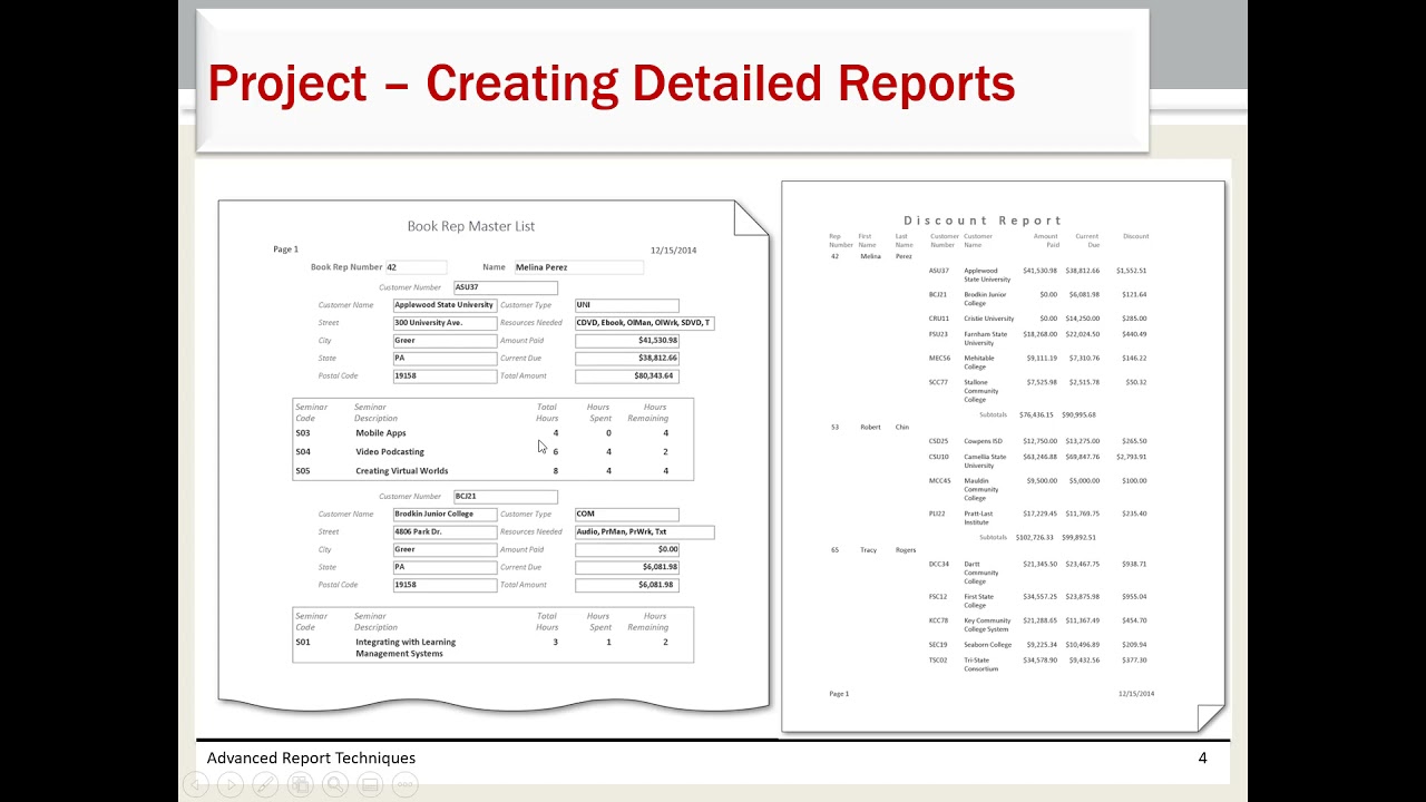Advanced Report Design in Microsoft Access | Multi-Table Reports & Sub reports