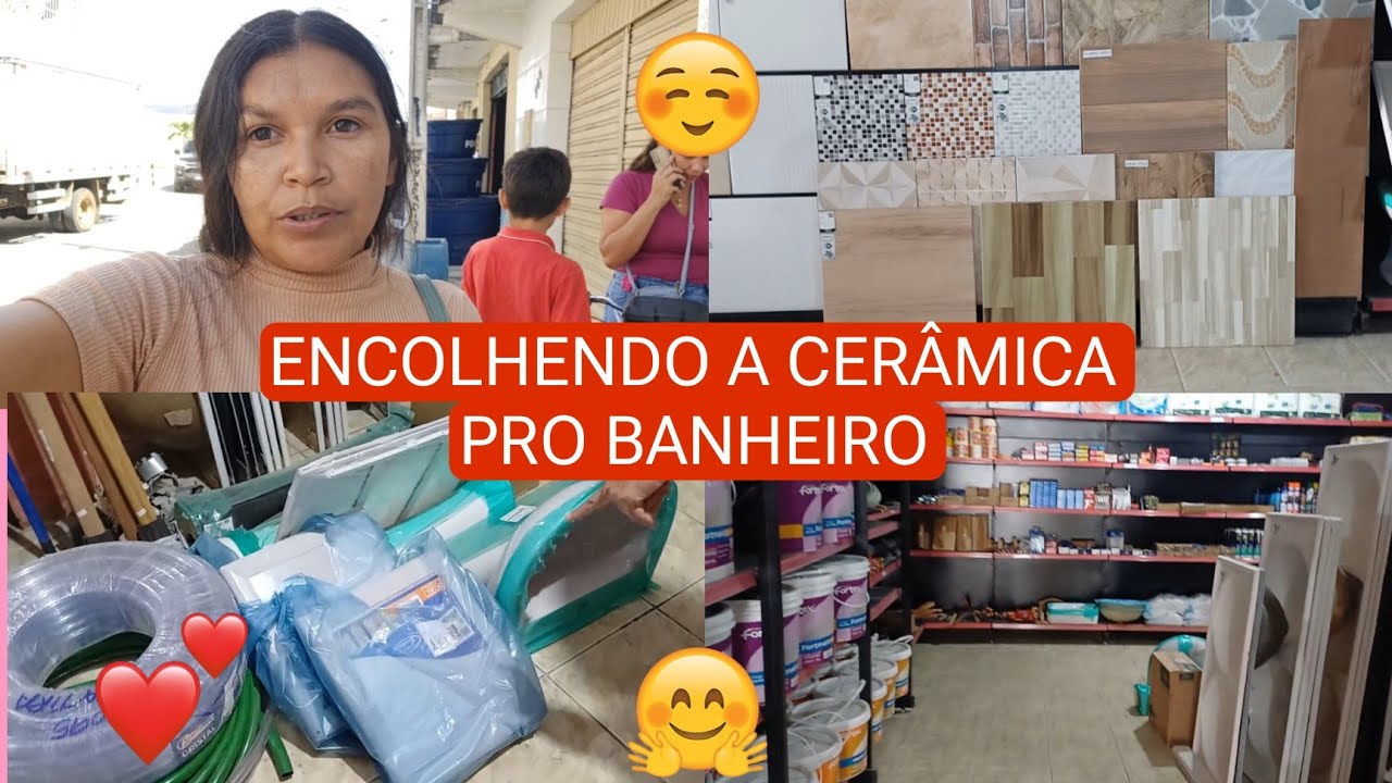 MAIS UMA CONQUISTA PRA NOSSA CASA /COMPREI A CERÂMICAS PRO BANHEIRO  /