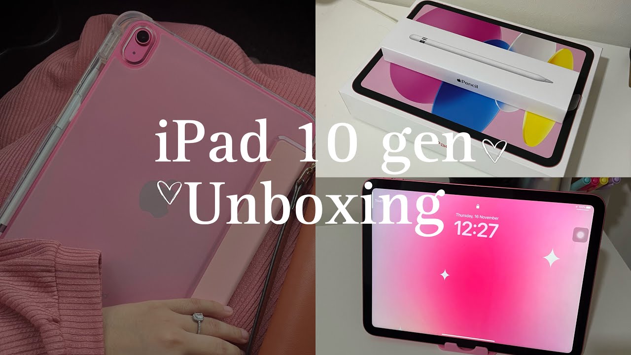 iPad 10 Gen UNBOXING in 2023 (pink)| Apple Pencil & accessories✧.* 