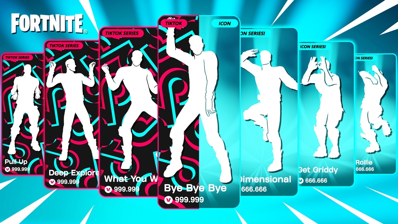 ВСЕ ТАНЦЫ TIKTOK И ЭМОЦИИ ИЗ СЕРИИ ICON В FORTNITE (Dimensional, Bye Bye Bye, What You Want)