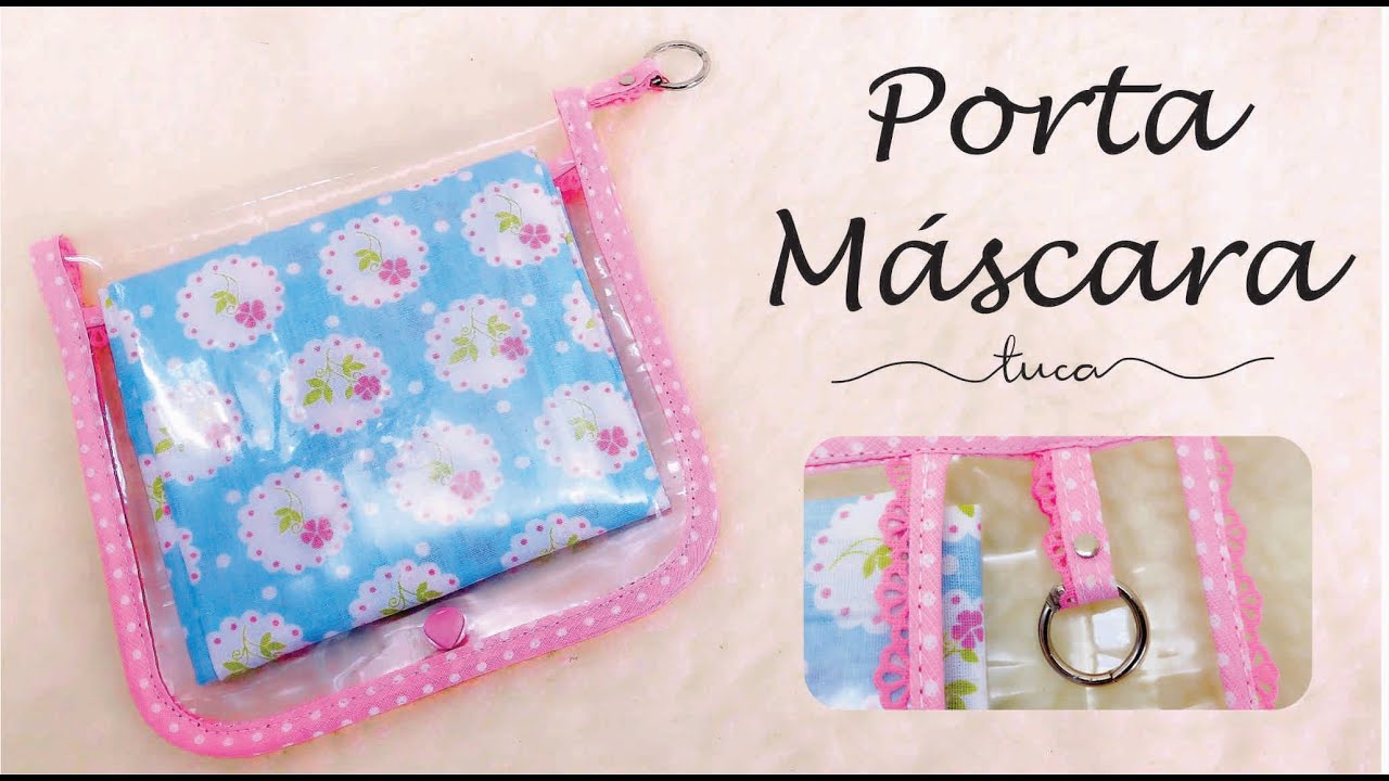 Como fazer PORTA MÁSCARAS FÁCIL com Molde gratuito - por @tucaensina